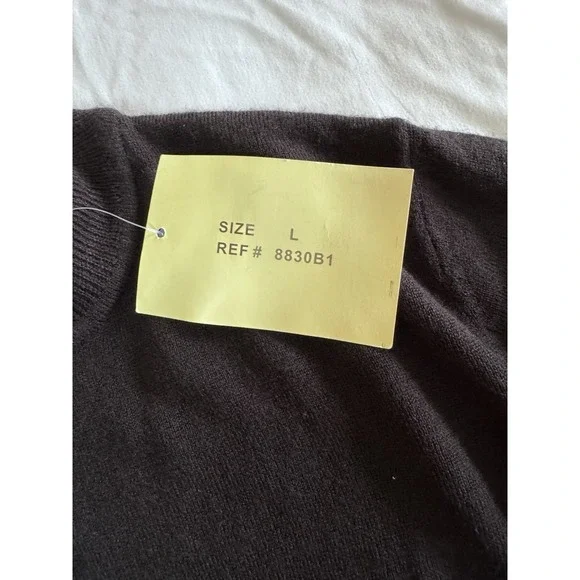 New Jenni Kayne Women's Size Large Fisherman Sweater Black Soft Casual Crewneck - Picture 5 of 8